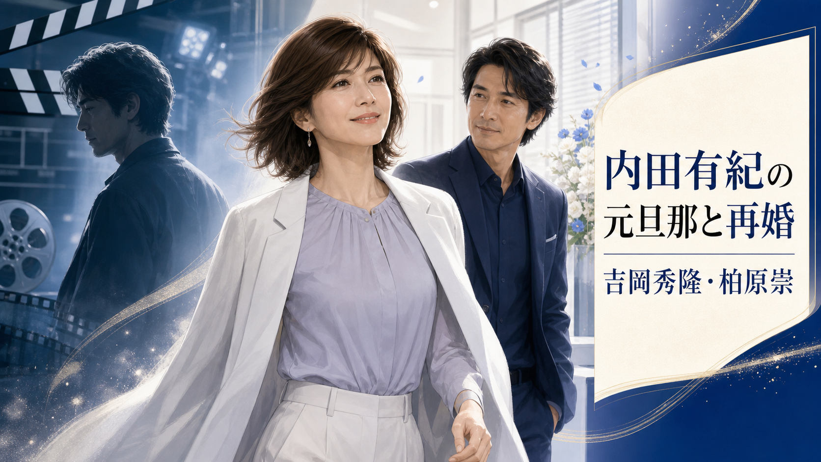 内田有紀の元旦那・吉岡秀隆との離婚と柏原崇との現在をまとめたイメージ