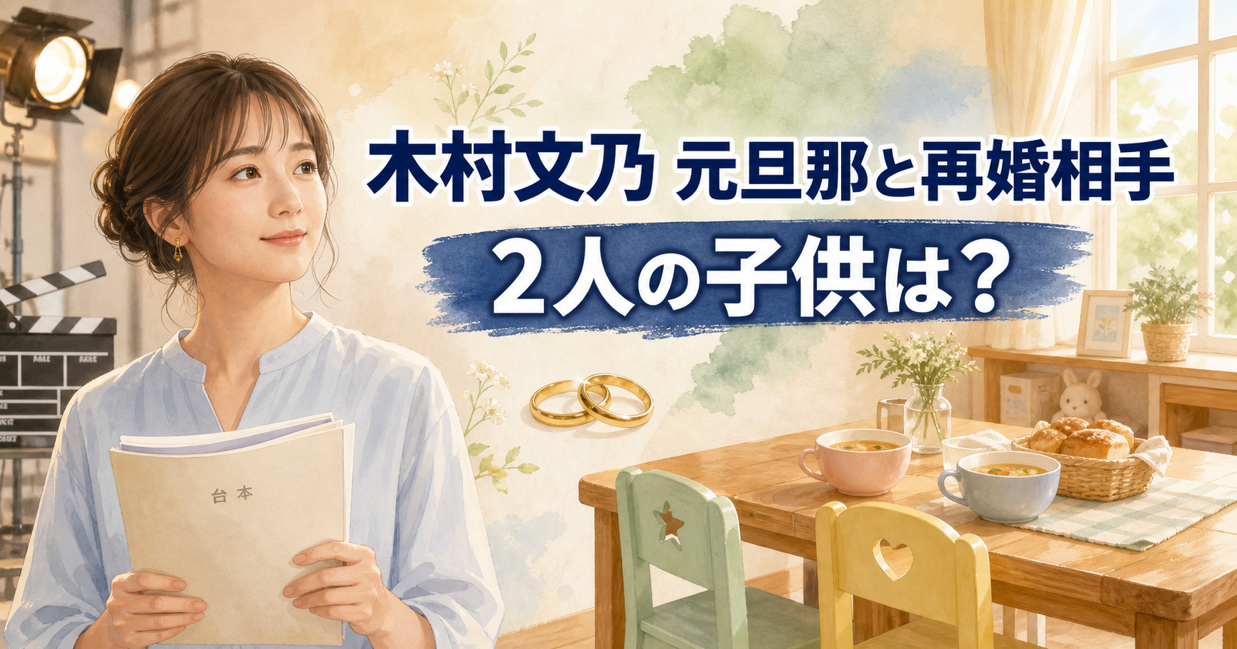 木村文乃の元旦那、再婚相手と2人の子供を整理するアイキャッチ