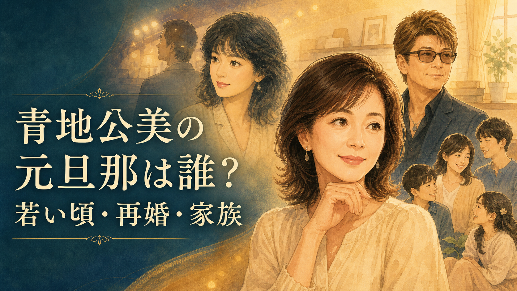 青地公美の元旦那・若い頃・哀川翔との再婚・家族をまとめたイメージ