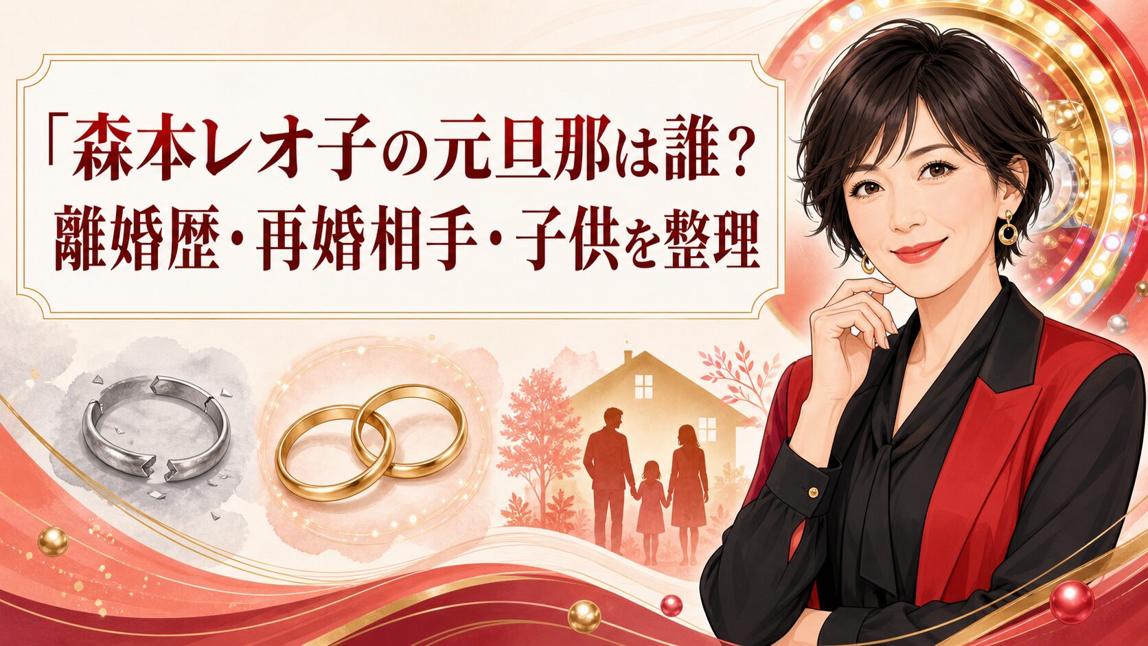 森本レオ子の元旦那は誰？離婚歴・再婚相手・子供を整理