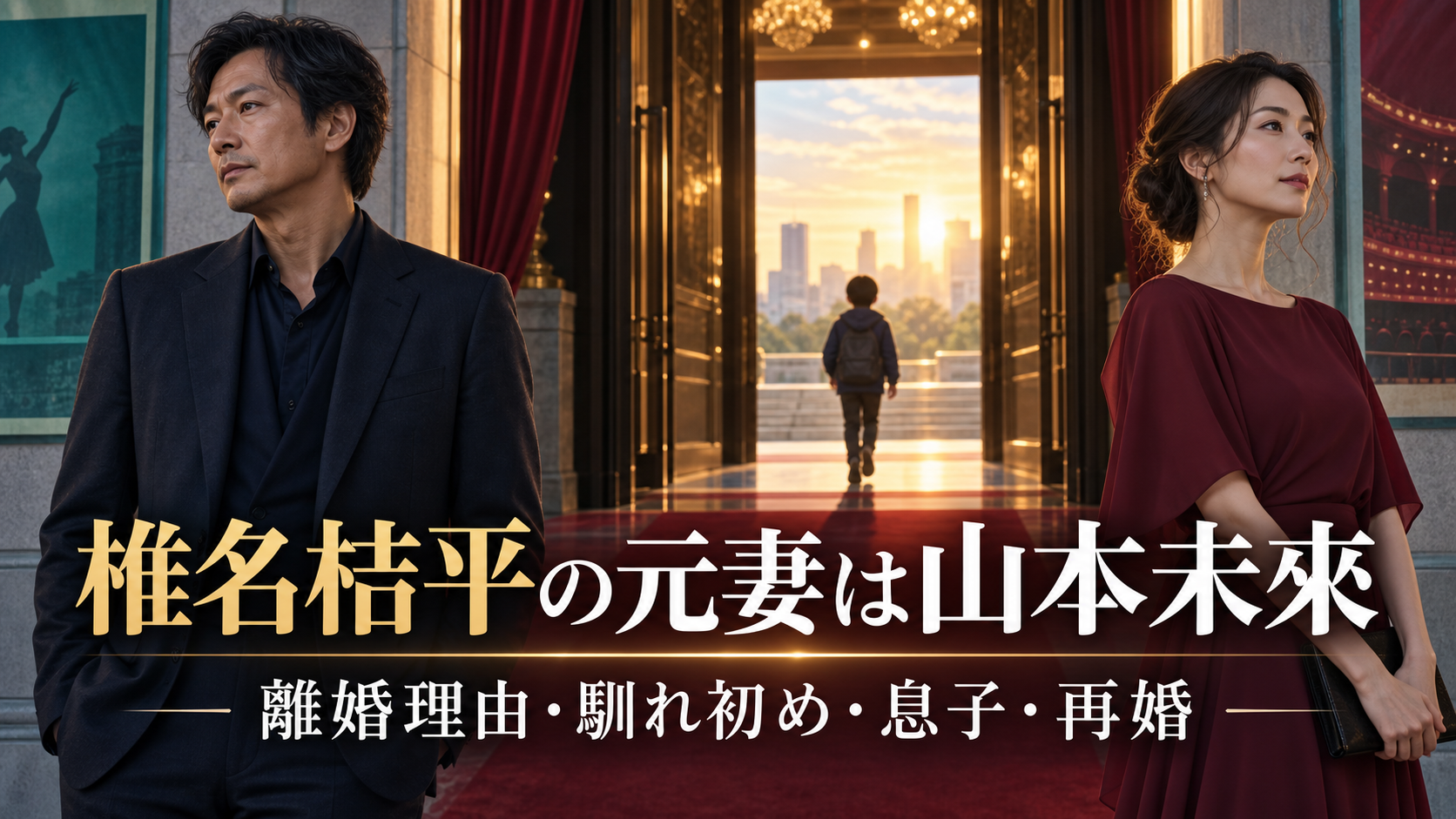 椎名桔平の元妻は山本未來 離婚理由・馴れ初め・息子・再婚
